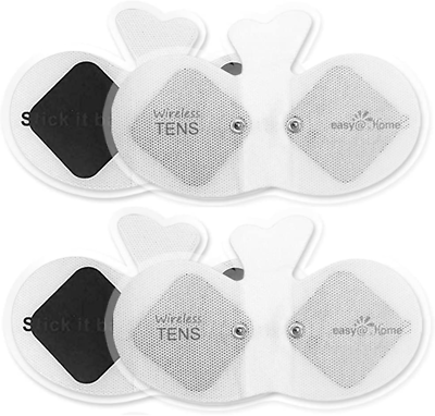 4 Pack 6.5″ Tens Unit Wireless Electrode Pads Self Stick Carbon Pads $21.05
