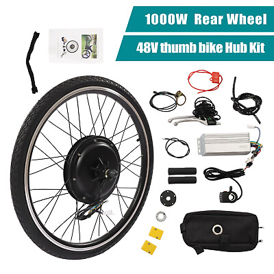 #ad 1000W 48V 26inE bike Rear Wheel Hub Brushless Motor Electric Bike Conversion Kit $200.00