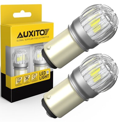 #ad AUXITO 1157 6 LED Super Bright Reverse Back up DRL Light Bulbs 6000K Pure White $13.99