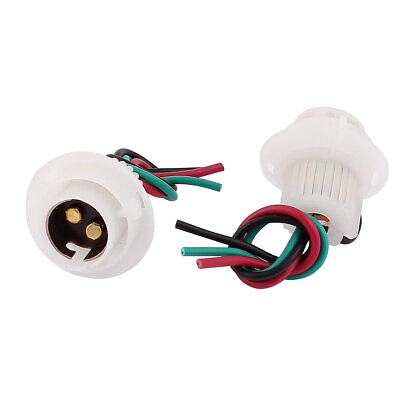 #ad 2pcs BAY15D 1157 Bulb Socket Extension Wires LED Lamp Light Holder $11.24