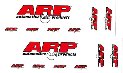 #ad ARP Racing Decal Sticker Sheet of 7 Vinyl Body White Car Truck Window Set of 2 $5.99