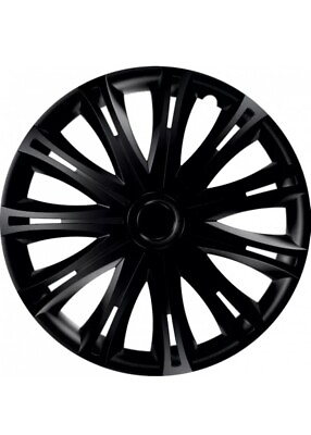 #ad R15 UNIVERSAL FIT 15quot; Spark Black Wheel Trims Hub Caps Set of 4 GBP 20.99