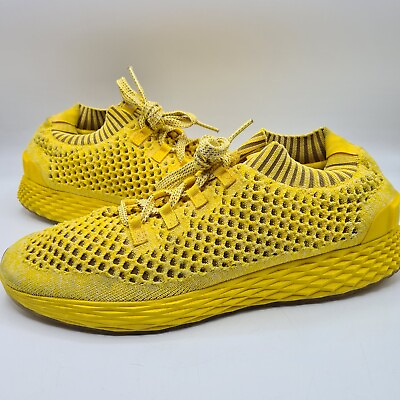 #ad NOBULL Lemon Drop Diamond Knit Runner Athletic Yellow Shoes Men#x27;s Size 14 $79.99