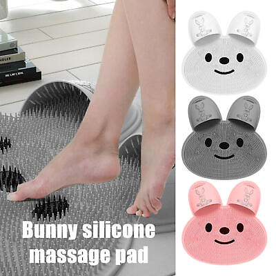 #ad Shower Foot amp; Back Scrubber Non Slip Rabbit Silicone Bath Massage Pad 45x45cm $61.69