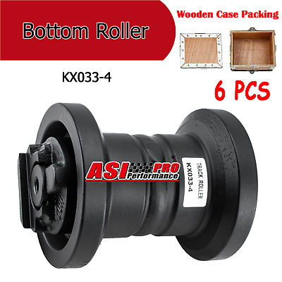#ad 6pcs Bottom Roller Undercarriage Track For Kubota KX033 4 Excavator Black $669.00