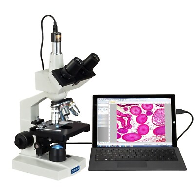 #ad OMAX 40X 2000X Digital Lab Trinocular Compound LED Microscope with 1.3MP Camera $274.99