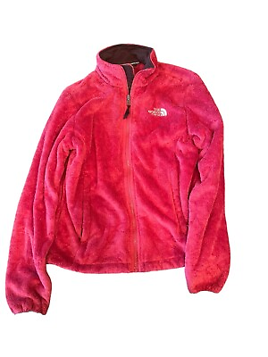 #ad The North Face Womens Osito Fleece Pink Jacket Size Small Zip Pockets Fuzzy Soft $22.50