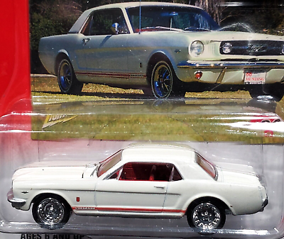 #ad Johnny Lightning 66 1966 Ford Mustang GT Ponycar Detailed Collectible Car White $11.99