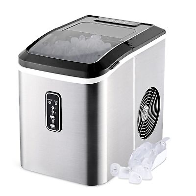 #ad Stainless Portable Electric Ice Maker Machine Ice Scoop and Basket Countertop $72.53