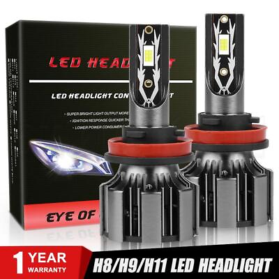 #ad 2x US H11 H8 H9 LED Headlight Kit High Low Beam Bulbs Super Bright 6500K White $14.98