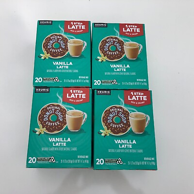 #ad 80 K Cups Donut Shop Vanilla Latte Keurig K Cups 05 14 2023 BEST BY Discounted $32.00