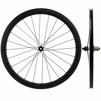 #ad 50mm 700C Road Bike Carbon Wheelset Bicycle Wheels Disc Brake Tubeless US Stock $369.00
