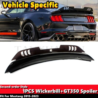 #ad NP Designs 1PCS Wickerbill GT350 Spoiler Wing Fit For FORD Mustang 2015 2023 $138.98
