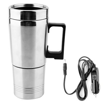 #ad 12V 350ML 150ML Stainless Steel Car Electric Kettle Coffee Heating Cup $21.20