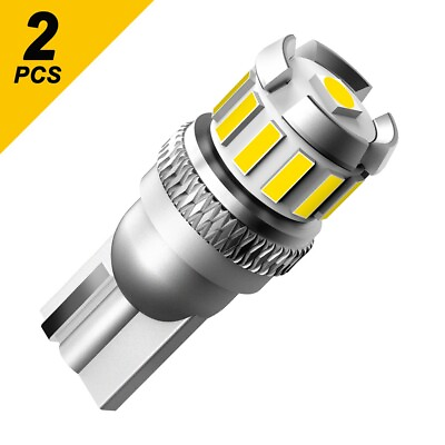 #ad 2PCS AUXITO T10 Wedge LED Light Bulbs W5W 2825 158 192 168 194 Xenon White 6500K $8.59