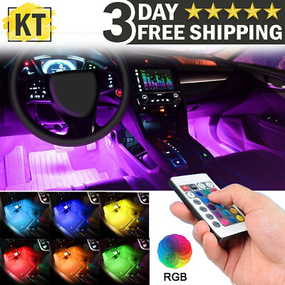 #ad 36 LED Car Interior Light Neon Strip Lights Car Lighting Kit Multicolor Lamp NEW $8.99