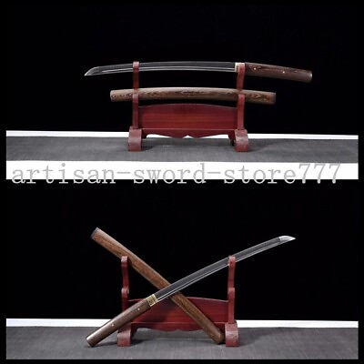 #ad Handmade Japanese Sword Samurai Katana Clay Tempered T10 Steel Blade very sharp $212.04