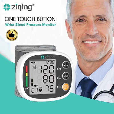 #ad Digital Wrist Blood Pressure Monitor BP Cuff LCD Heart Rate Machine Tester US $12.99