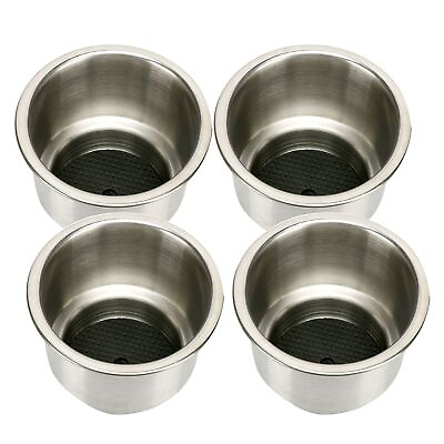#ad Amarine Made 4Pcs Stainless Steel Cup Drink Holder for Marine Boat RV Camper Car $26.99