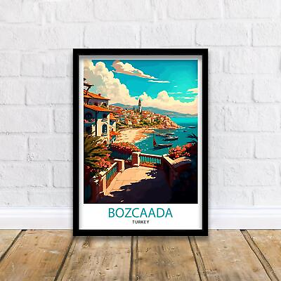 #ad Bozcaada Turkey Travel Print GBP 82.00