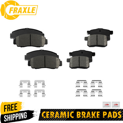 #ad Front and Rear Ceramic Brake Pads Set amp; Hardware For Acura TSX Honda Accord $43.06
