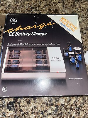 #ad GE battery charger charges eight at a time $24.50