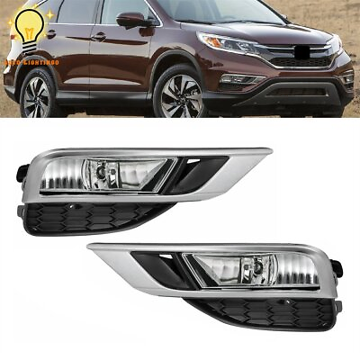 #ad Pair of Bumper Fog Lights Lamps w Cover Switch Kits For 2015 2016 Honda CRV $33.99