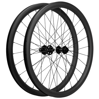 700C Gravel Bike Carbon Wheels 38mm 31mm Tubeless Disc Brake Carbon Wheelset UD $460.00
