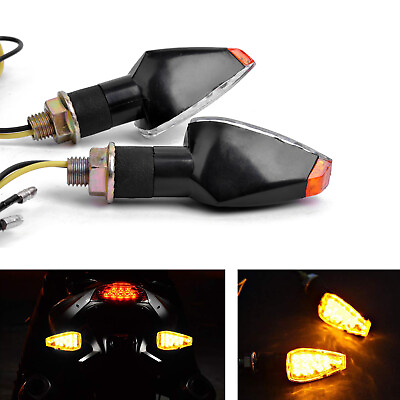 #ad 2x Turn Signal LED Sport Motorcycle dirt bike supermoto light blinker Amber $12.25