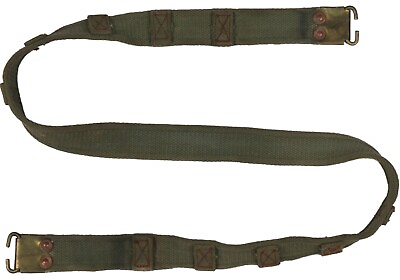 #ad British Military P37 Lee Enfield Khaki Rifle Sling P 37 WWII Web Brass Fittings $34.75
