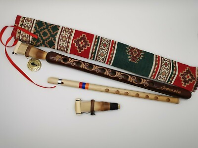 #ad Armenian DUDUK beautiful ornament with national case flute 2 reeds $44.90
