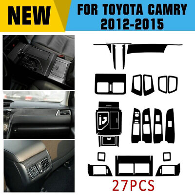 #ad #ad 27pc Carbon Fiber Car Interior Decor Trim For Toyota Camry 2012 2015 ABS Sticker $19.16