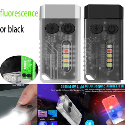 #ad BORUiT V10 LED Keychain EDC Flashlight Type C Rechargeable V3 Torch Work Light $7.40