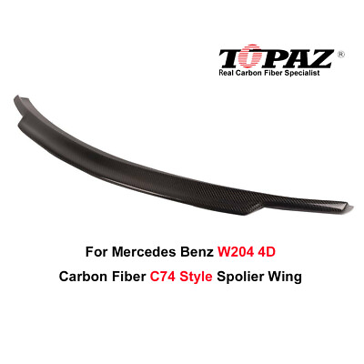 #ad REAL CARBON FIBER EXTENDED TRUNK SPOILER WING FOR 08 14 MERCEDES W204 C63 AMG $58.88