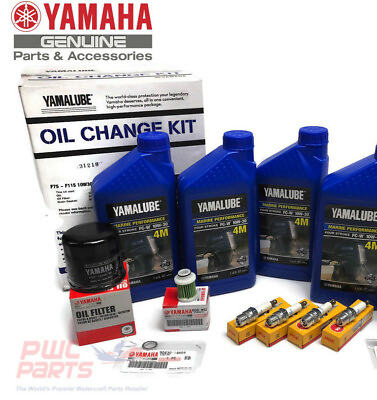 #ad #ad YAMAHA 2006 2013 F115 Oil Change Gasket Spark Plugs Maintenance Kit Fuel Filter $89.95