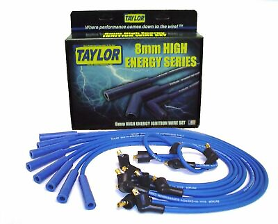 #ad Taylor Ignition 64671 8mm High Energy Ignition Wire Set Custom Fit Blue $54.95