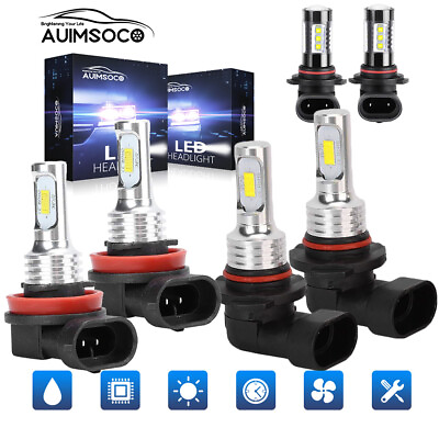 #ad 9005H11 COB LED Headlight Kit w Fog Light Bulbs for Toyota Tundra 2007 2013 $39.19