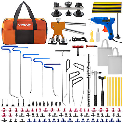#ad VEVOR 89Pcs Paintless Dent Removal Puller Stainless Steel Tool Dent Repair Rods $94.99