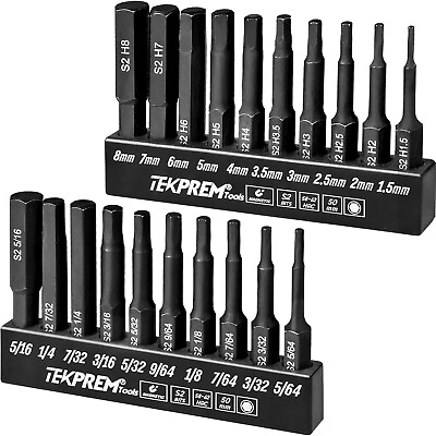 #ad Metric amp; SAE Hex Head Allen Wrench Impact Drill Bit Set20 Piece 1 4 inch Magnet $13.99