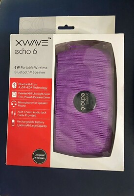 #ad NEW Xwave Echo 6W Portable Wireless Bluetooth Speaker Rechargeable 15 hr Battery $17.99