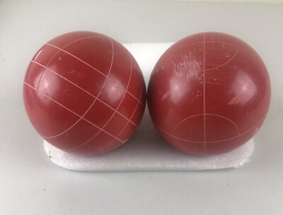 #ad Bocce Bocci Ball Replacement Approx 4” Pair Red Kelsyus? $39.99