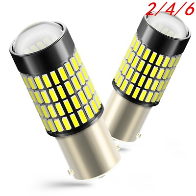 #ad AUXITO 1156 P21W 7506 BA15S LED Backup Reverse Light Bulb Lamp 6000K White 2 4 6 $7.99