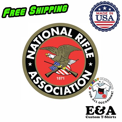 #ad NRA National Rifle Association Veteran Military Vinyl Decal Sticker 4quot; M12 $1.99