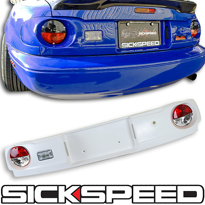 WHITE FIBER GLASS CONVERSION PANEL WITH RED CLEAR TAILLIGHTS FOR MAZDA MIATA NA $399.88