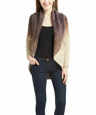 #ad Brown amp; Camel XL NWT $69.99 Universal Fashion Ombre Fuzzy Open Front Cardigan $35.00