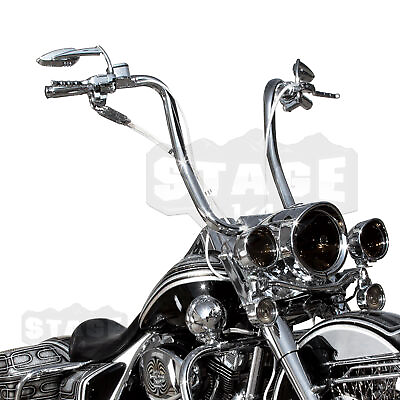 #ad MOFUN Handlebar 14quot; Gangster Ape Hanger Bars For Harley Touring Dyna Softail $142.48