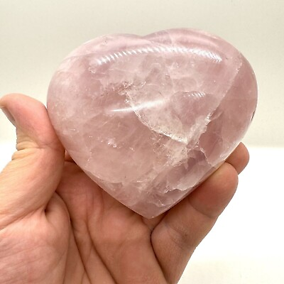 #ad Rose Quartz Heart Shaped Stone Healing Crystal Valentine Gift Yoga Reiki 4quot; ZARD $34.30