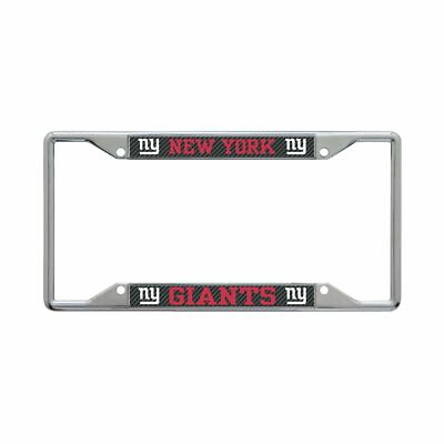 NEW YORK GIANTS CARBON BACKGROUND 6quot;X12quot; METAL LICENSE PLATE FRAME WINCRAFT $20.00