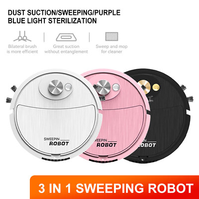#ad 3 in 1 Intelligent Sweeping Robot Vacuum Cleaner Low Noise Floor Sweeper Cleaner $18.59