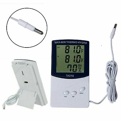 #ad Digital Thermometer Hygrometer In Outdoor Temperature Humidity Tester with Probe $6.55